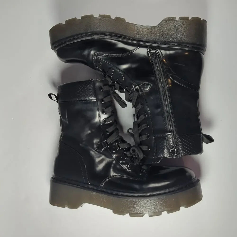 Circus by Sam Edelman Sanders Platform Combat Boots – Black